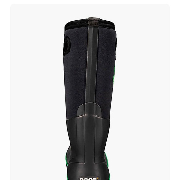 Womens 11 NEW Black and Green Rain Boots 4-H reg. $120 - Picture 4 of 5